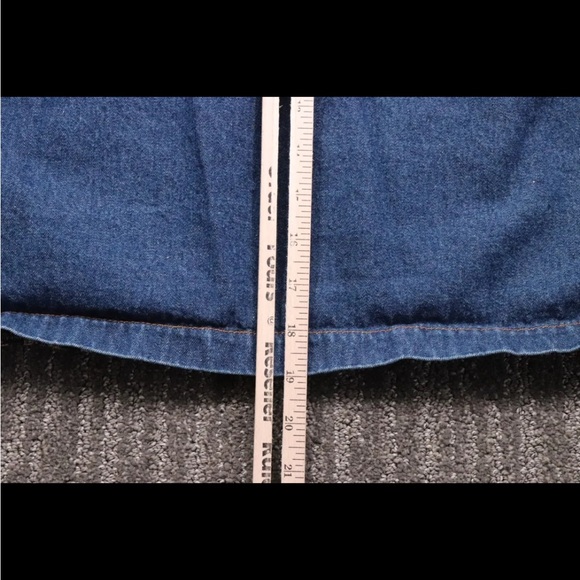 Vintage Denim Tapestry Woven Vest Southwestern Aztec Pattern Women's Petite S - Picture 7 of 11